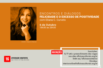 Inscrições abertas em Itapetininga para “Encontros e Diálogos – Felicidade e o Excesso de Positividade”