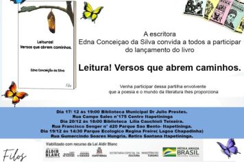 Poetisa lança livro em espaços culturais públicos