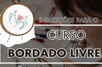 Fundo Social de Solidariedade de Itapetininga abre inscrições para curso de Bordado Livre nesta segunda-feira, dia 5