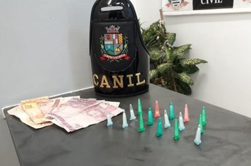 Equipe do Canil da GCM apreende suspeito de vender droga nas proximidades do CAPS AD