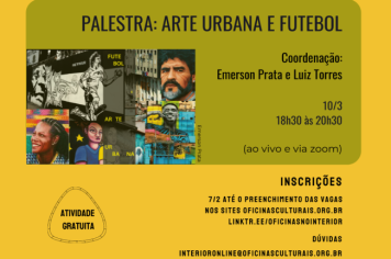 PALESTRA: ARTE URBANA E FUTEBOL