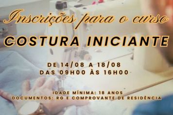 Fundo Social de Solidariedade de Itapetininga abre inscrições para dois cursos: Modelagem e Costura para Iniciante 