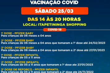 Itapetininga realiza mutirão de vacinação contra a Covid no Shopping neste sábado (25)
