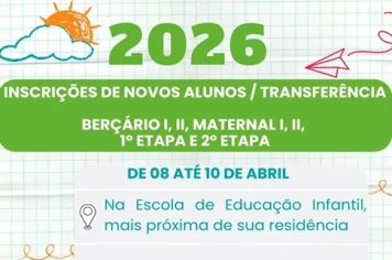 Inscrições de novos alunos e transferências do sistema municipal de ensino em Itapetininga estarão abertas de 8 a 10 de abril