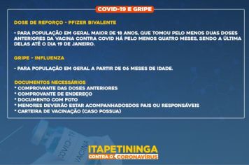 Itapetininga realiza mutirão de vacinação contra a Covid e Gripe no Shopping neste sábado, 20 de maio
