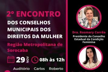 Itapetininga sediará 2º Encontro de Conselhos Municipais dos Direitos da Mulher da RMS