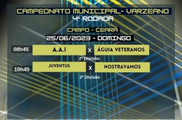 4ª rodada do Varzeano em Itapetininga traz seis jogos no próximo domingo (25)