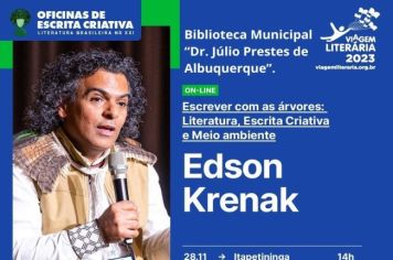 Biblioteca Municipal de Itapetininga promove segundo módulo de Oficina de Escrita Criativa de forma virtual