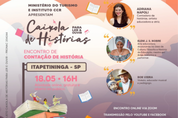 “Caixola de Histórias para Ler e Ouvir” terá apresentação virtual dia 18 com participação de artistas de Itapetininga 