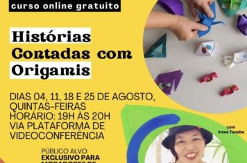 Biblioteca Municipal realiza parceria para curso de contação de histórias com origami em Itapetininga