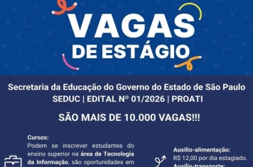 Governo de SP abre 52 vagas de estágio em Itapetininga pelo PROATI