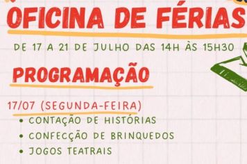 Biblioteca Municipal de Itapetininga irá realizar Oficina de Férias a partir da próxima segunda-feira, dia 17