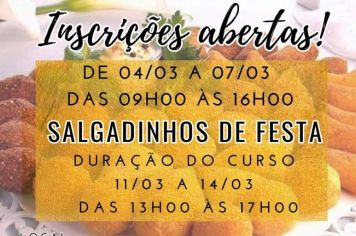 Prefeitura de Itapetininga abre inscrições para curso de Salgadinhos de Festa