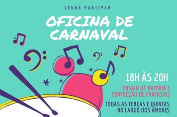 Itapetininga realiza Oficina de Carnaval no Largo dos Amores