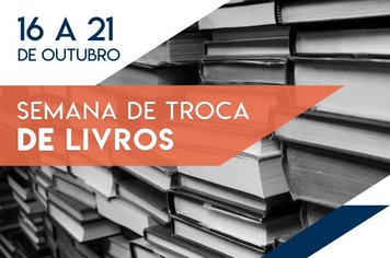 “Semana da Troca de Livros” será realizada entre os 16 e 21 deste mês na Biblioteca Municipal 