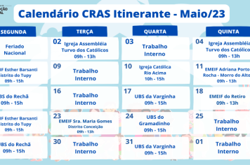 Cras Itinerante estará em maio nos bairros rurais de Itapetininga