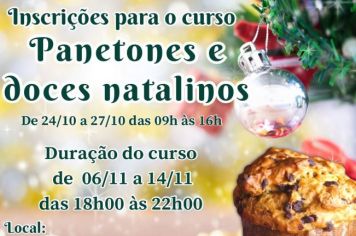 Fundo Social de Itapetininga abre inscrições para curso de  Panetones e Doces Natalinos