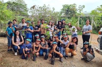 Viveiro de Mudas Municipal de Itapetininga recebe visita de alunos que aprofundam conhecimento sobre os tipos de árvores