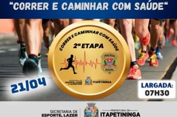 Prefeitura de Itapetininga vai abrir inscrições para a 2ª etapa do Correr e Caminhar com Saúde