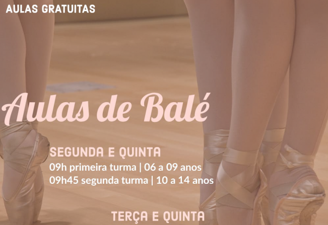 Prefeitura de Itapetininga oferece aulas de Balé no Ceu das Artes e inscrições estão abertas