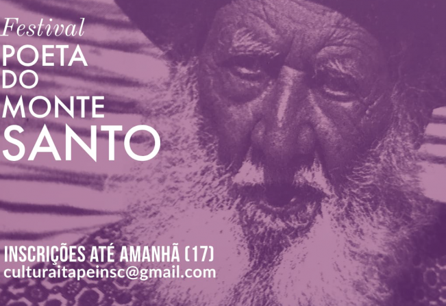 Inscrições para o Festival de Poesia “Poeta do Monte Santo”, em Itapetininga, se encerram nesta quarta (17)