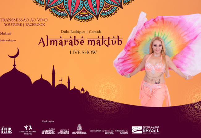 Canal Almárabe Maktub transmite espetáculo de Dança do Ventre no próximo dia 24