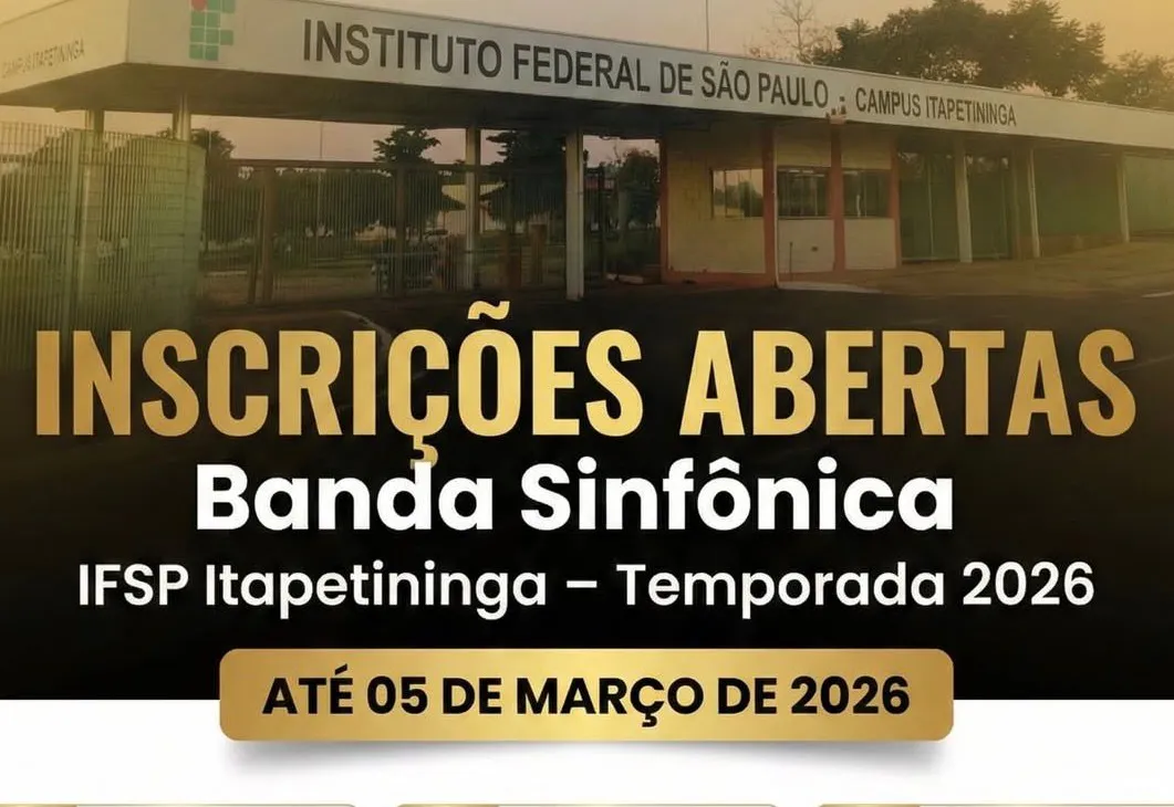 Banda Sinfônica do IFSP em Itapetininga está com inscrições abertas