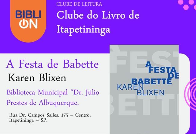 Biblioteca Municipal retoma encontros do “Clube de Leitura” no dia 19