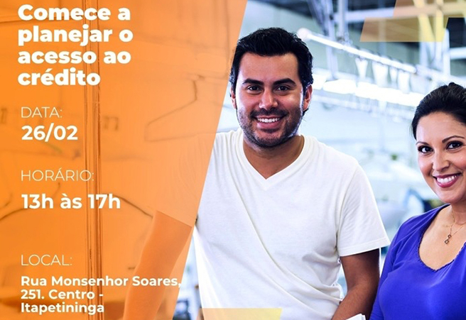 Sebrae promove oficina gratuita sobre acesso ao crédito em Itapetininga