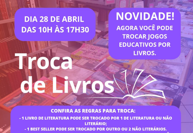 Biblioteca Municipal “Dr. Júlio Prestes de Albuquerque” em Itapetininga, promove nova edição da “Troca de Livros” na próxima sexta, dia 28