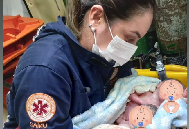 Gêmeas prematuras nascem em ambulância com o apoio do SAMU de Itapetininga