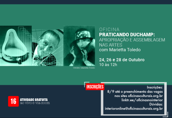 Itapetininga oferece Oficina: “Praticando Duchamp: Apropriação e Assemblagem nas Artes Visuais”