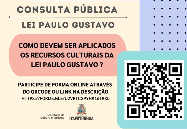 Prorrogado o prazo para a classe artística se manifestar sobre a aplicação da Lei Paulo Gustavo em Itapetininga