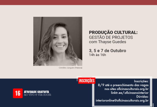 Itapetininga oferece Oficina: “Produção Cultural: Gestão de Projetos”