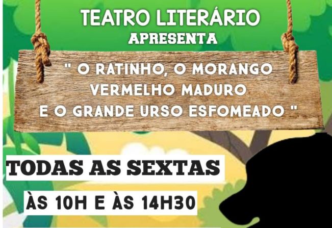 Peça “O Ratinho, o morango vermelho maduro e o grande urso esfomeado” terá últimas apresentações nesta sexta-feira