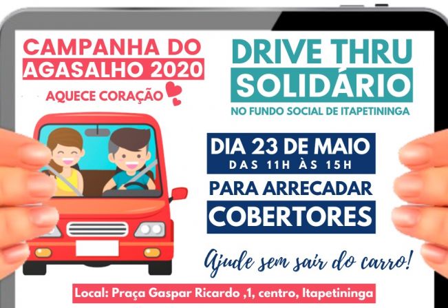 Campanha “Aquece Coração 2020” em Itapetininga para doação de cobertores terá Drive-Thru no próximo sábado (23)