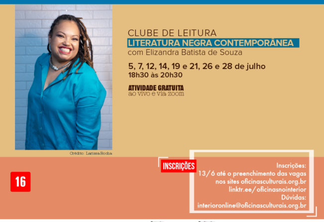 Clube de Leitura Literatura Negra Contemporânea está com inscrições abertas em Itapetininga