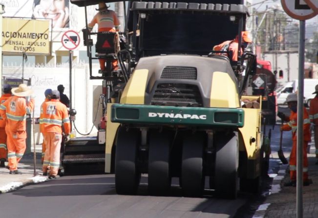 Trechos da Campos Salles e Cesário Mota passam por obras de recapeamento nesta quarta (8)