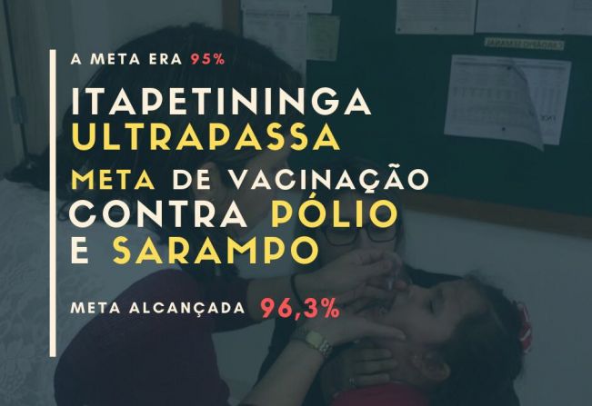 Itapetininga ultrapassa meta de vacinação do Ministério da Saúde contra Polio e Sarampo