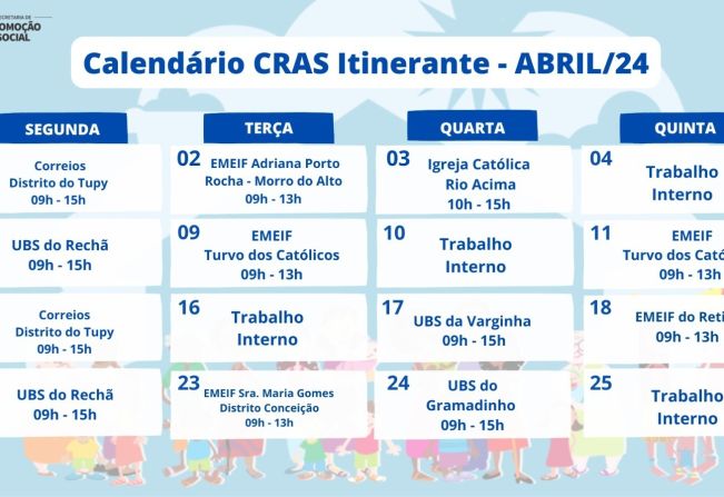 Cras Itinerante estará em abril nos bairros rurais de Itapetininga