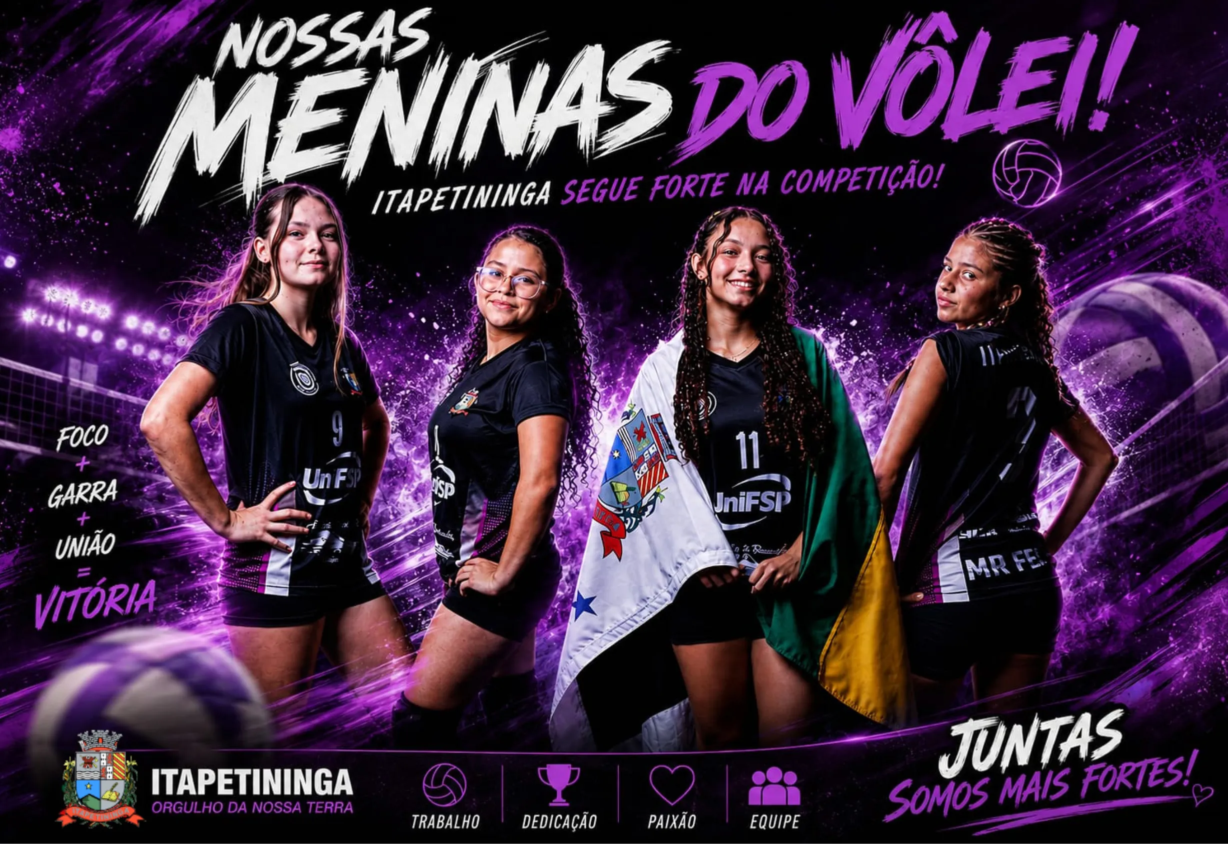Delegação de atletas do vôlei de Itapetininga participam do Campeonato Vôlei Blumen Cup, entre os dias 3 e 7 de junho, em Santa Catarina