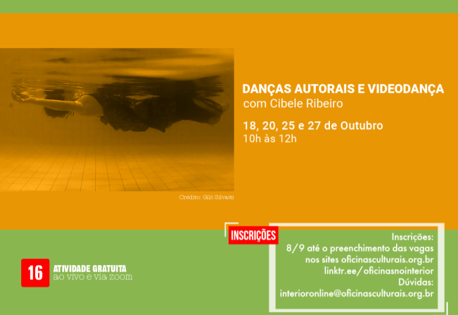 Itapetininga está com inscrições abertas para a Oficina: “Danças Autorais e Videodança”