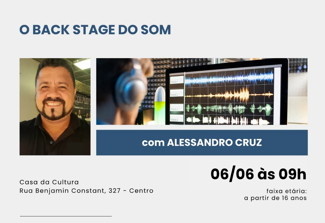 Casa da Cultura, em Itapetininga, promove capacitação gratuita em Captação de Som