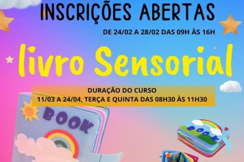 Inscrições abertas para curso de ‘Livro Sensorial’ no Fundo Social de Solidariedade