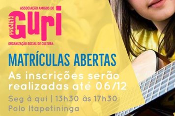 Itapetininga está com inscrições abertas para o Projeto Guri