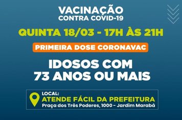 Atenção ao novo calendário para vacinação contra Covid-19 