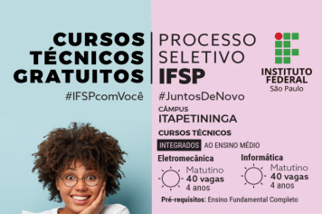 Campus IFSP de Itapetininga está com 200 vagas abertas para dois cursos