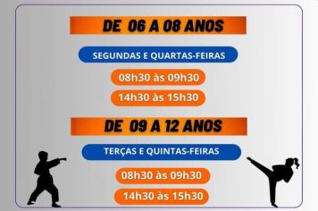 Escolinha Municipal de Esportes tem vagas abertas para aulas de Taekwondo