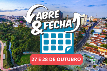 A Prefeitura de Itapetininga informa o que “abre e o que fecha” na próxima segunda e terça-feira, dias 27 e 28 de outubro, devido ao ponto facultativo do Dia do Servidor Público.