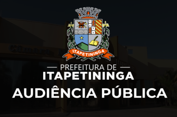 Câmara Municipal realiza Audiência Pública na próxima quinta-feira (13)